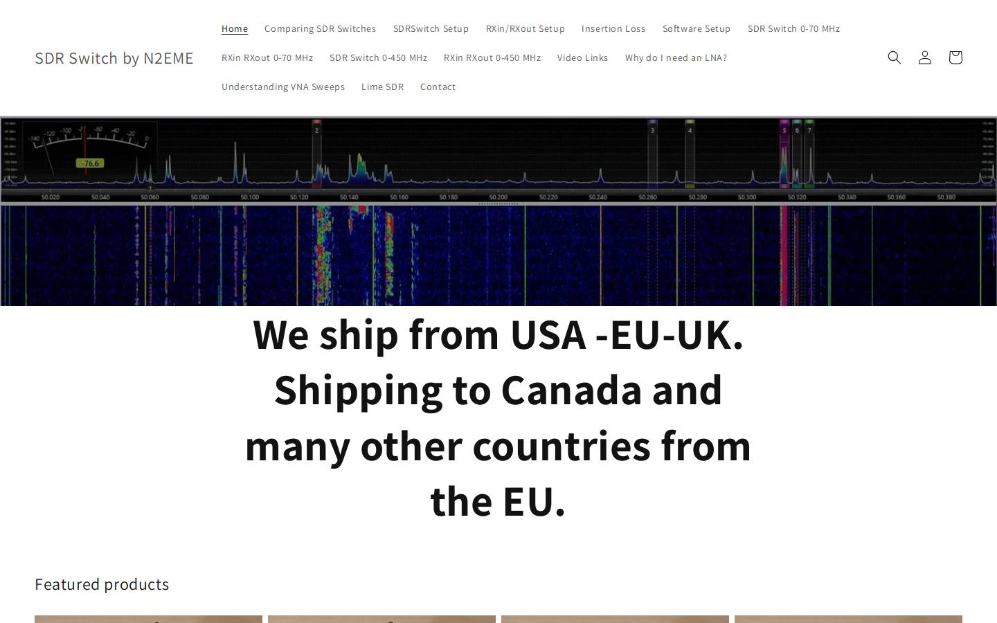 sdrswitch.com homepage screenshot