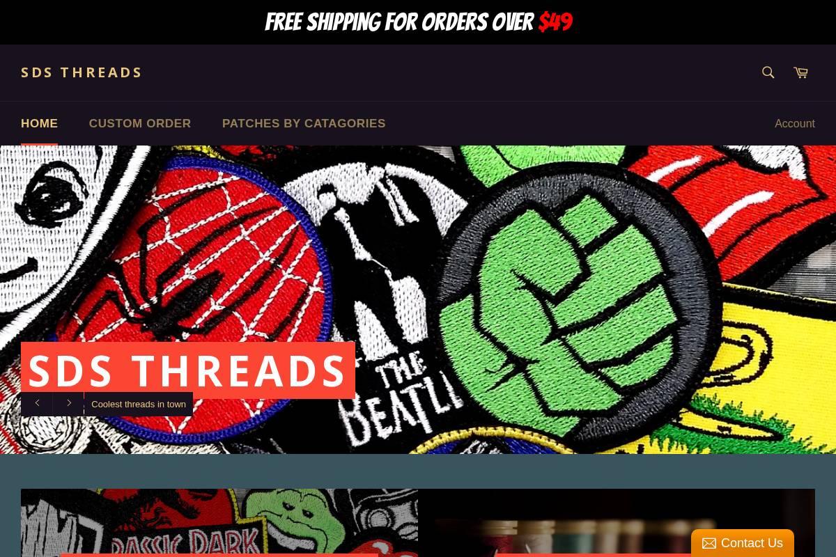 sdsthreads.com homepage screenshot