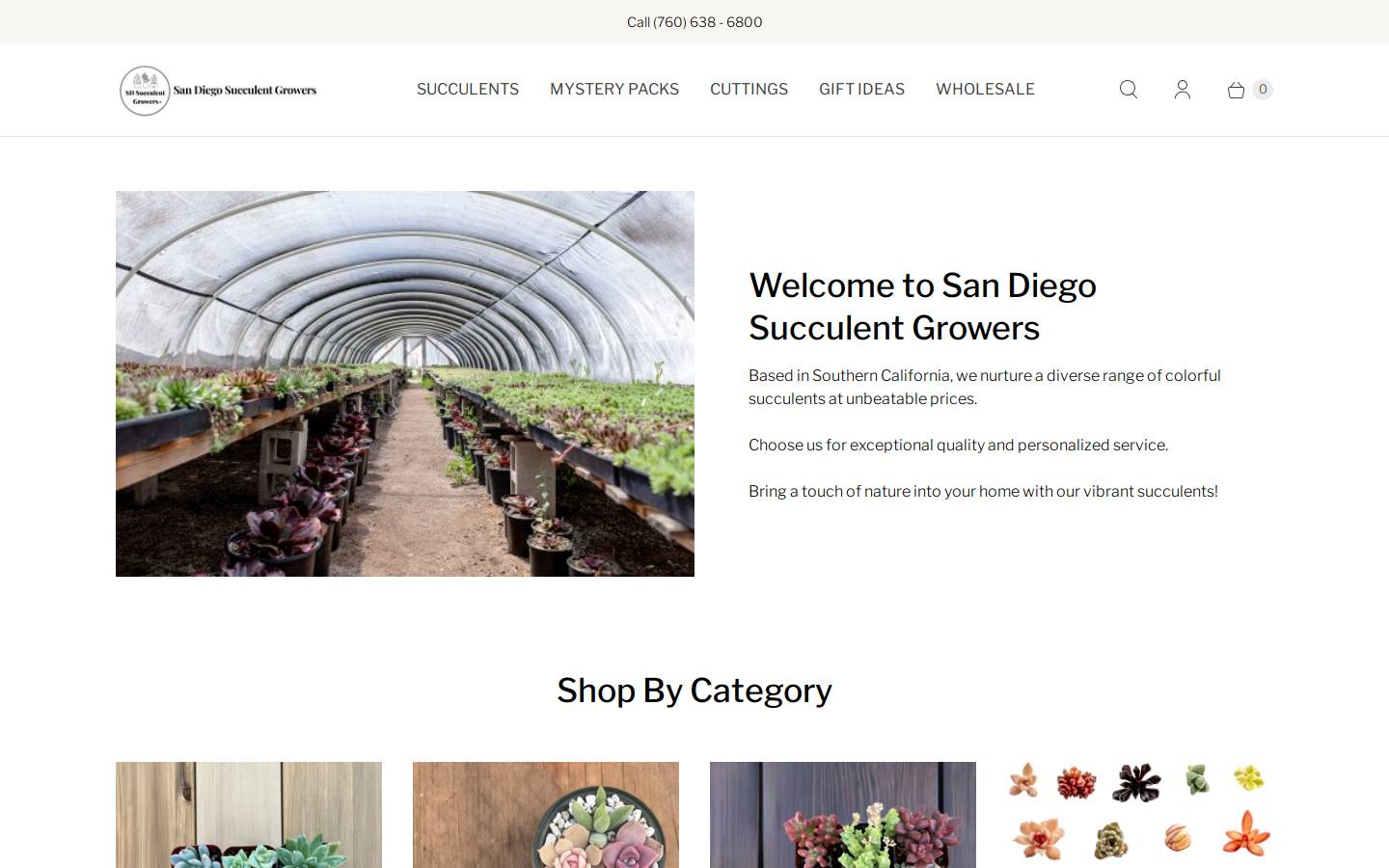 sdsucculentgrowers.com homepage screenshot