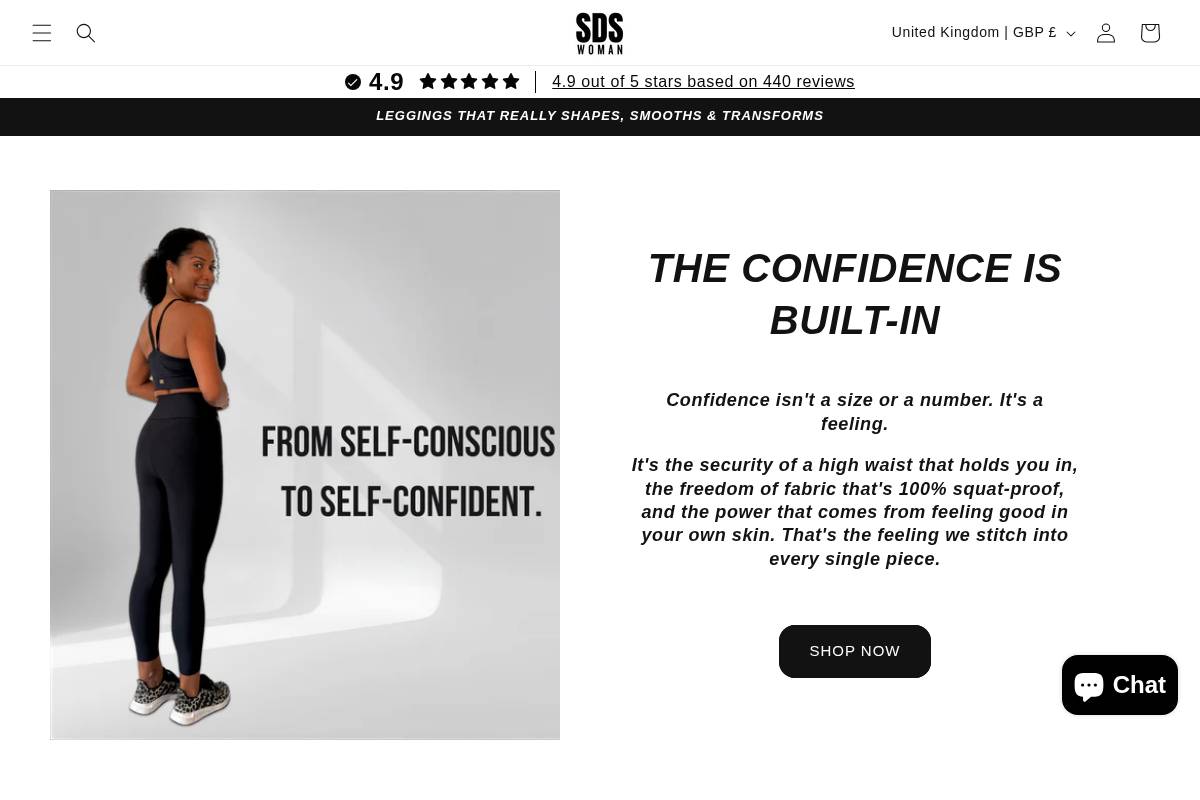 sdswoman.com homepage screenshot