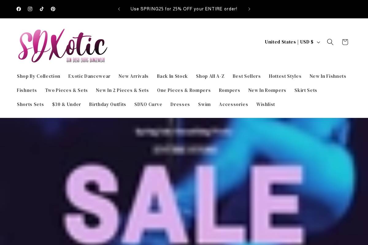 sdxotic.com homepage screenshot