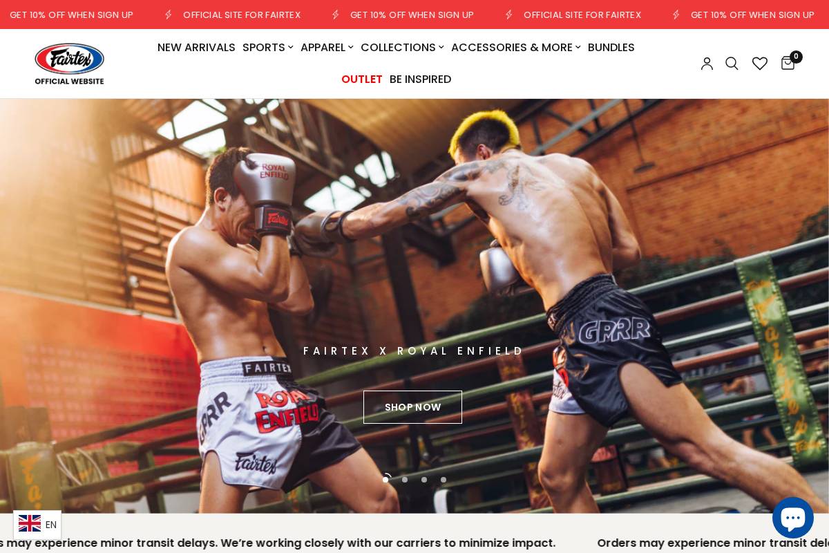 se.fairtex.com homepage screenshot