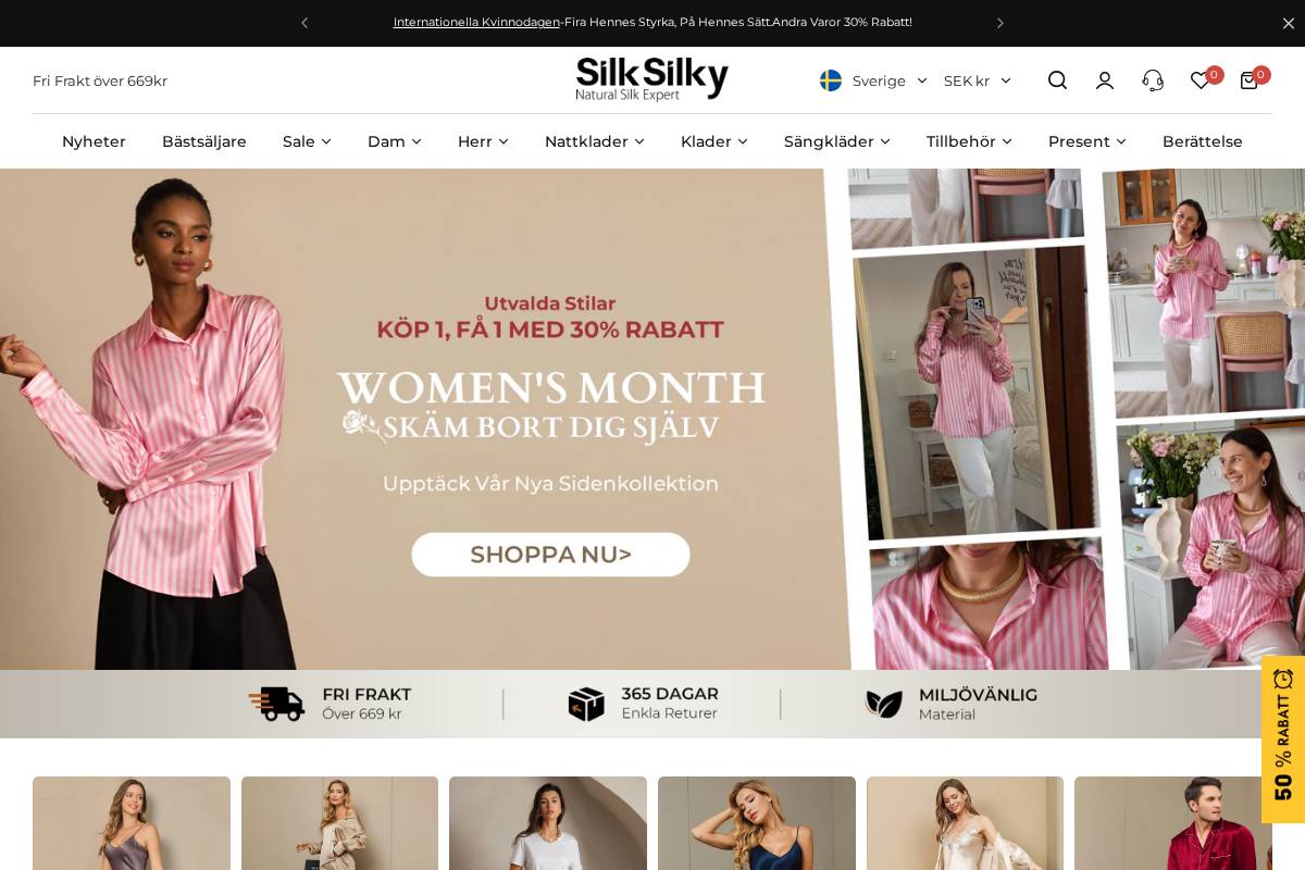 SE-SILKSILKY homepage screenshot