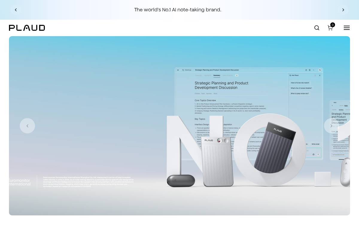 sea.plaud.ai homepage screenshot