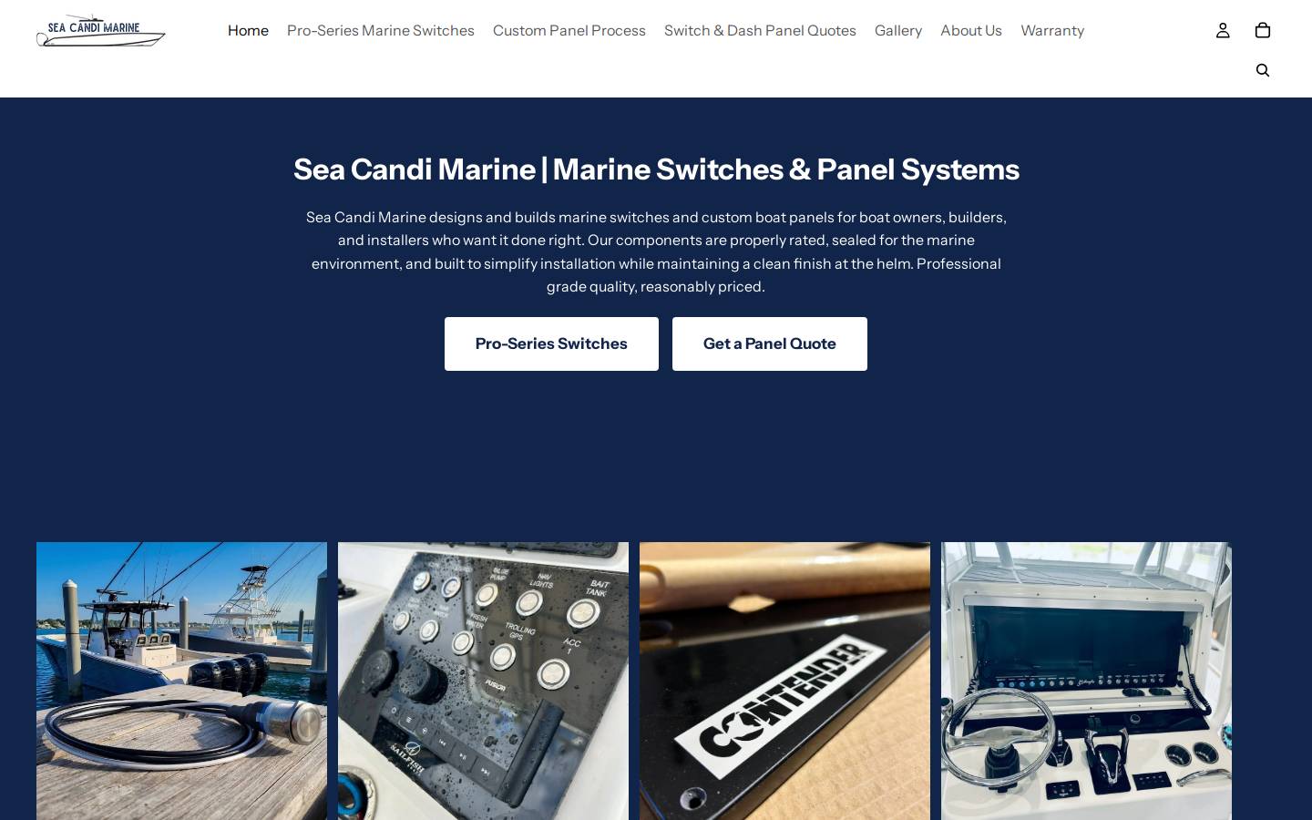 seacandimarine.com homepage screenshot