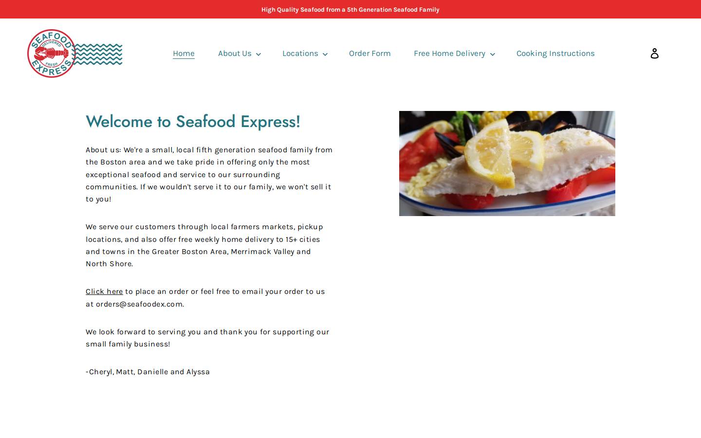 seafoodex.com homepage screenshot