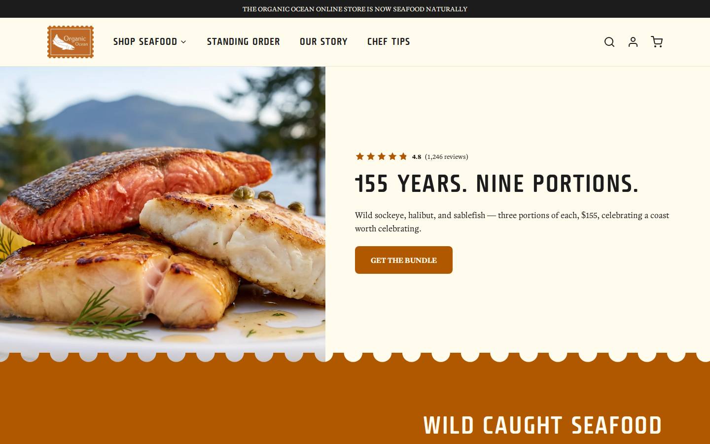 seafoodnaturally.com homepage screenshot