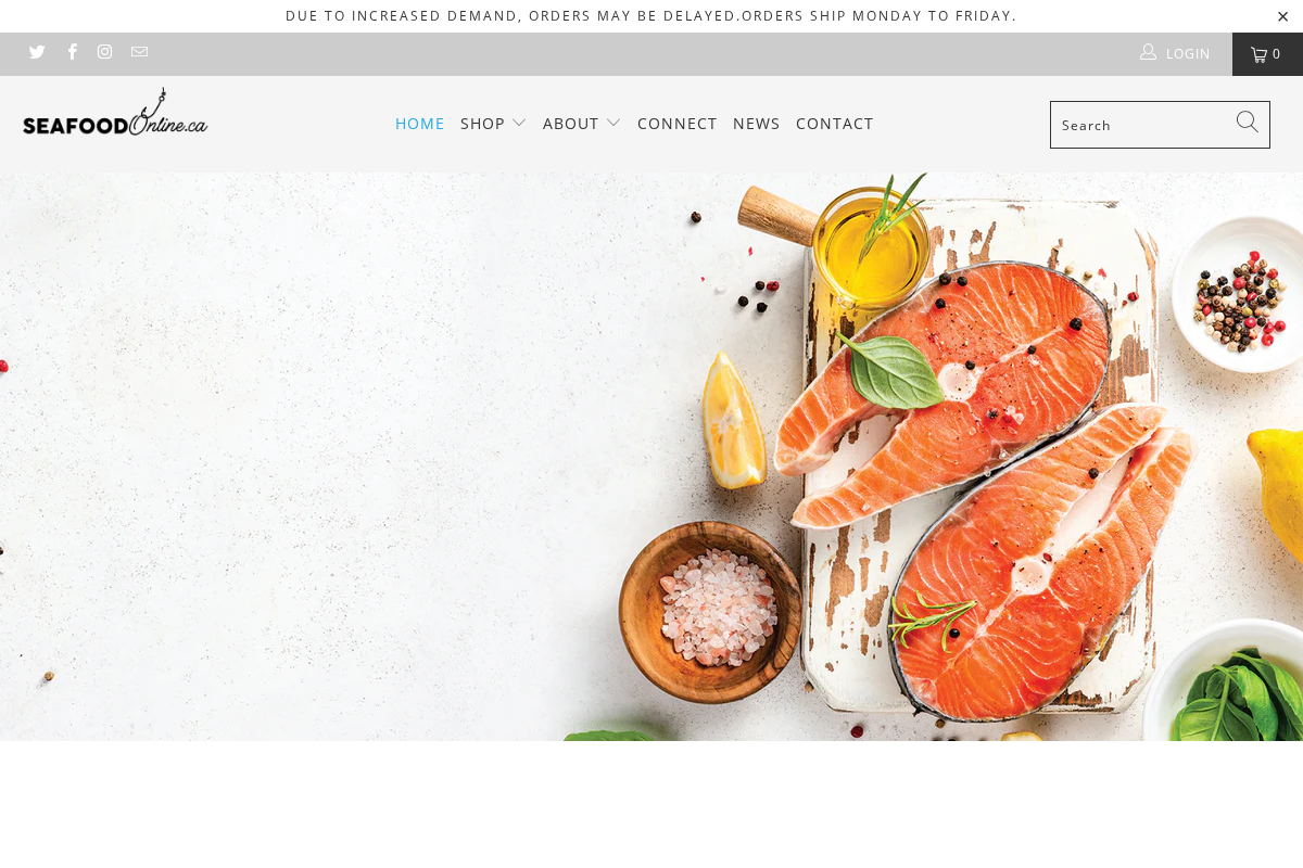 seafoodonline.ca homepage screenshot