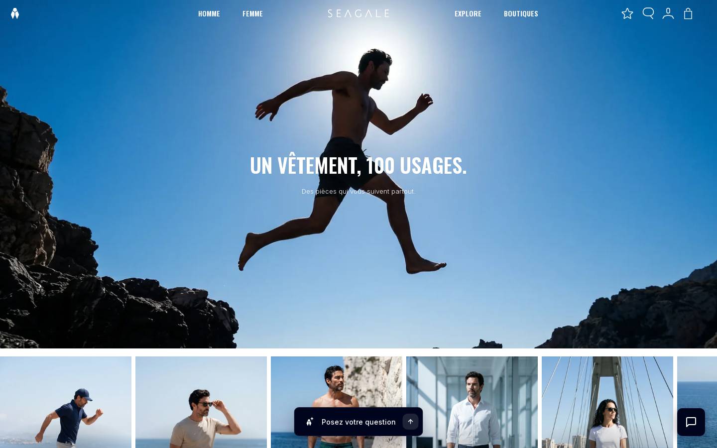 Seagale homepage screenshot