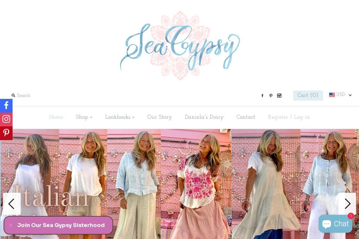 seagypsy.com.au homepage screenshot