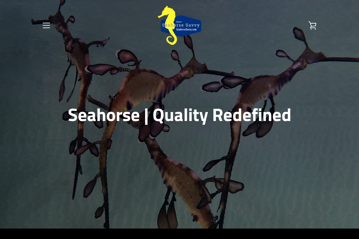 Alyssa's Seahorse Savvy homepage screenshot
