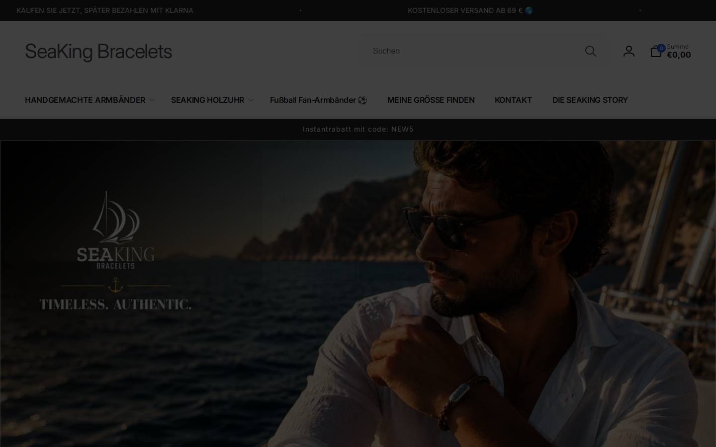 seakingbracelets.com homepage screenshot