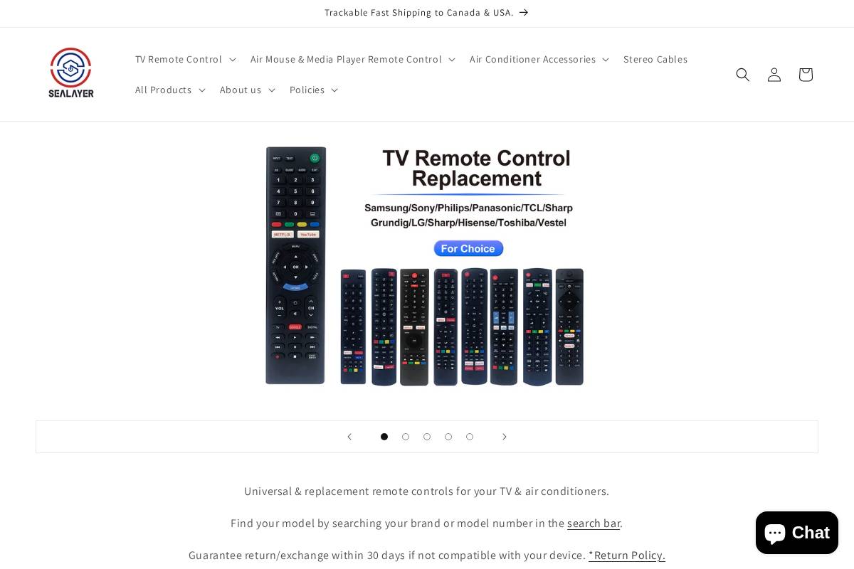 sealayer.ca homepage screenshot
