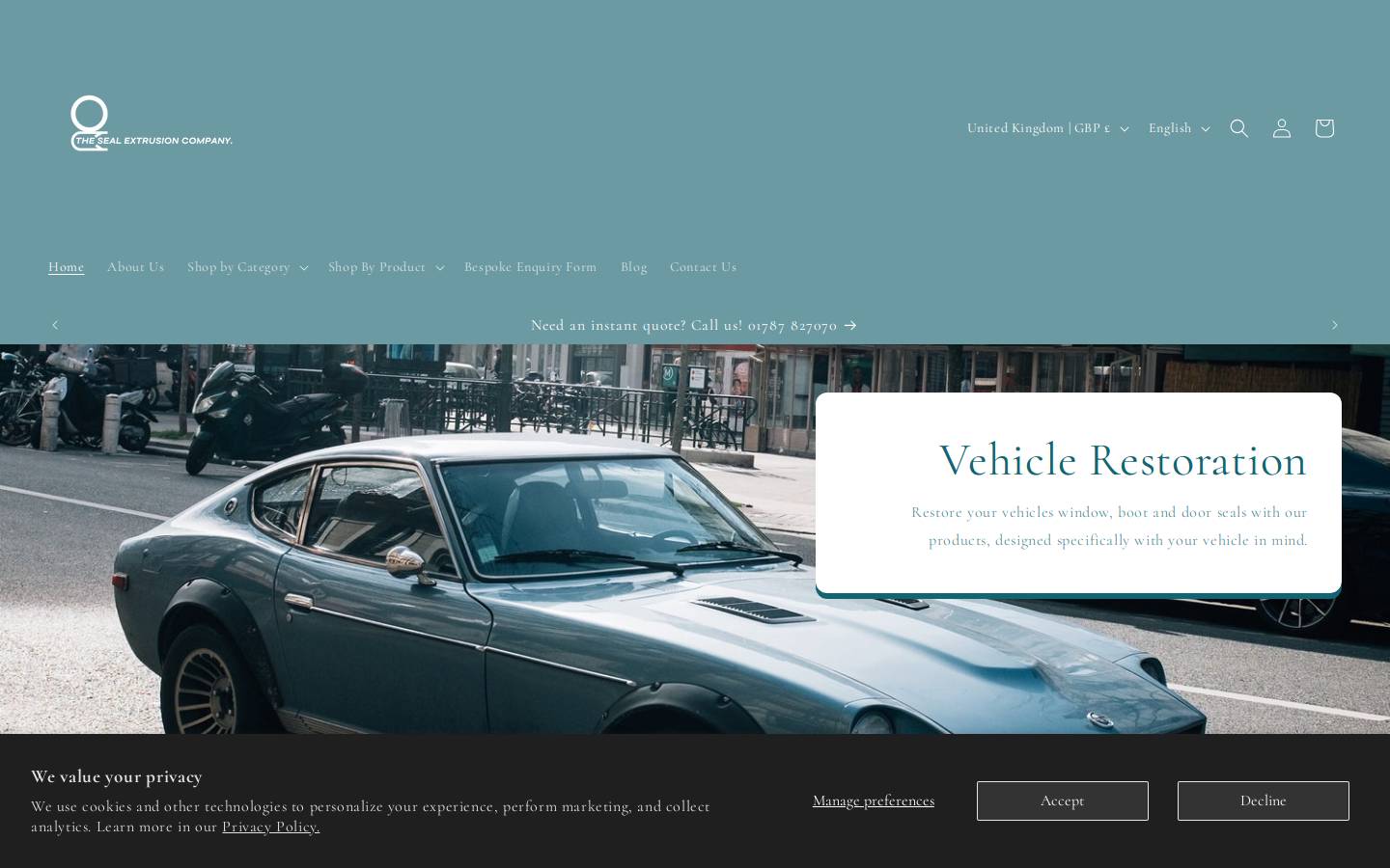 The Seal Extrusion Company Limited homepage screenshot
