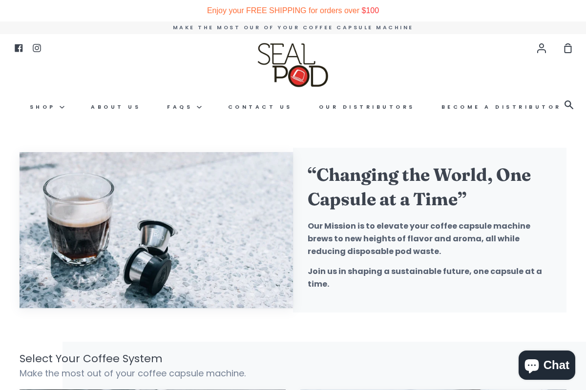 SealPod homepage screenshot