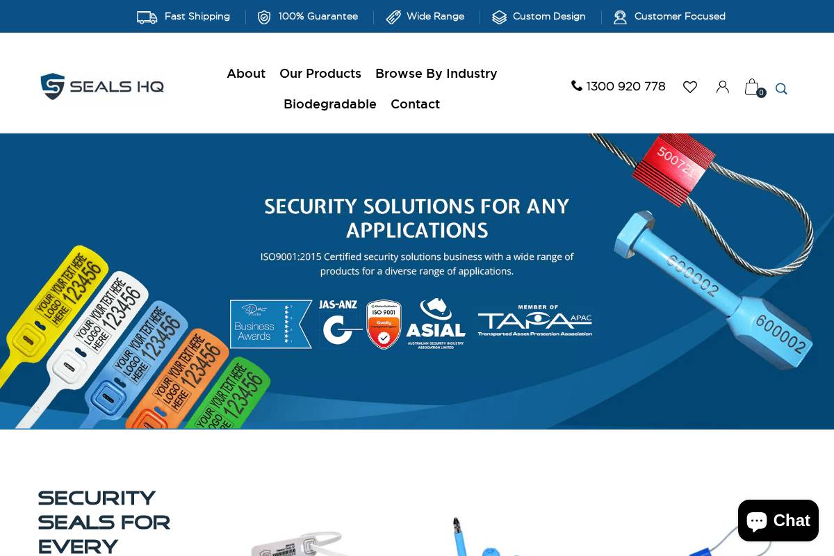 sealshq.com.au homepage screenshot