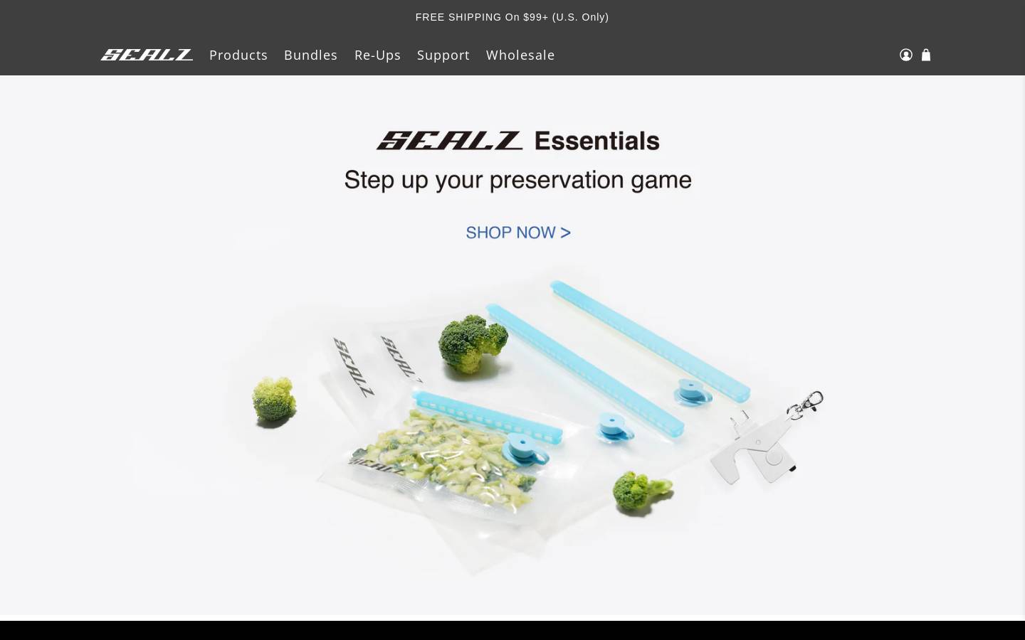 sealztech.com homepage screenshot
