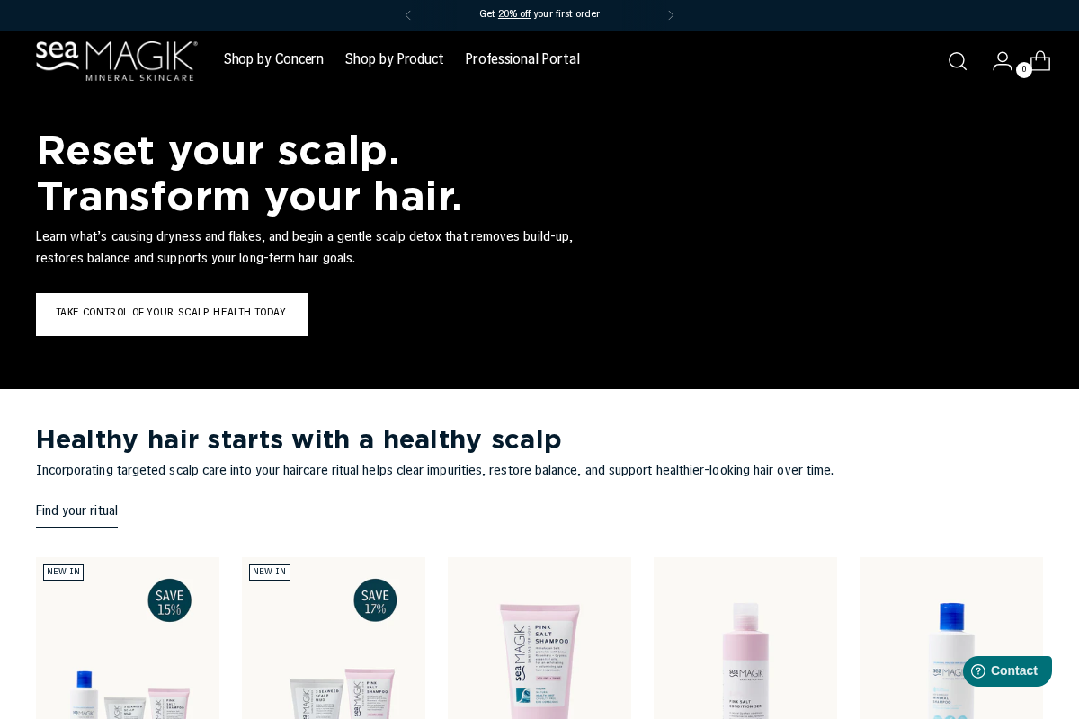 Sea Magik homepage screenshot