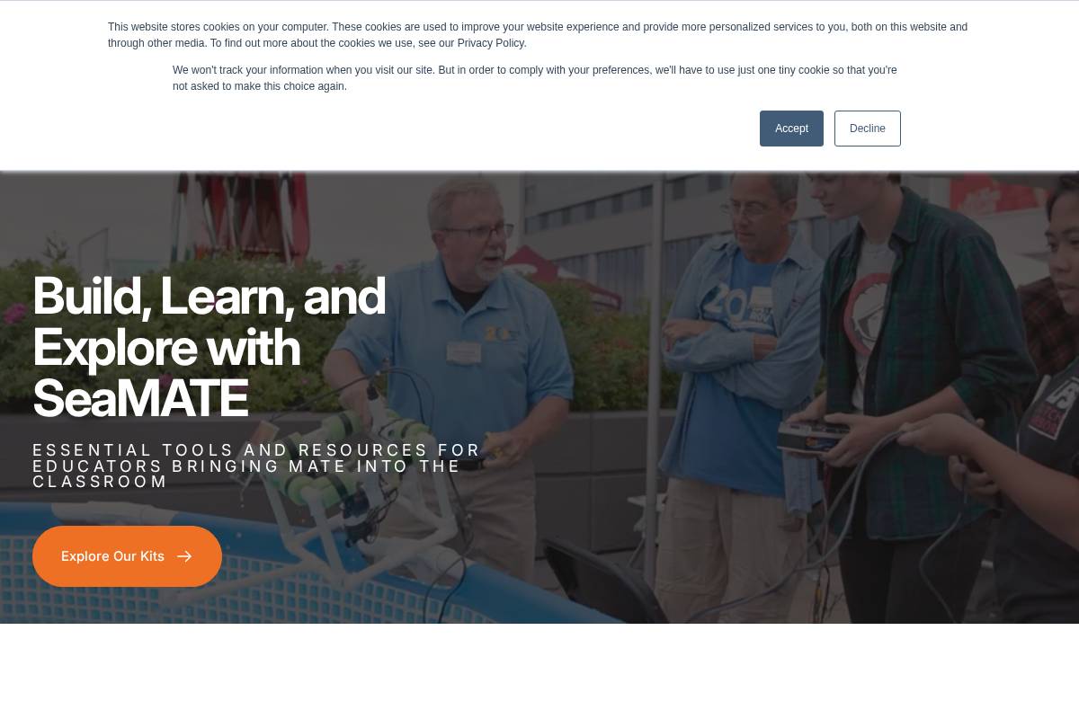 SeaMATE homepage screenshot