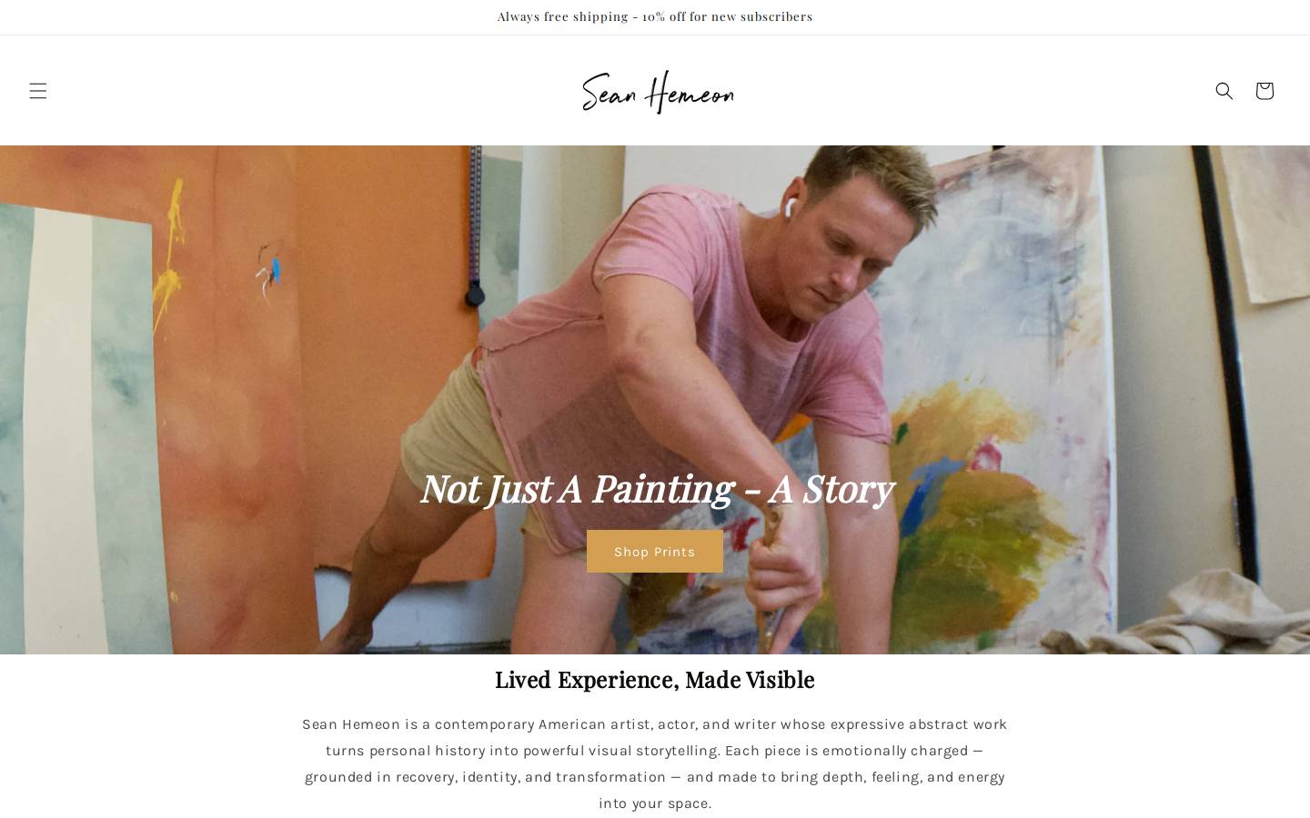 seanhemeon.com homepage screenshot