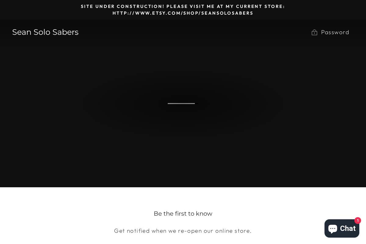 seansolosabers.com homepage screenshot
