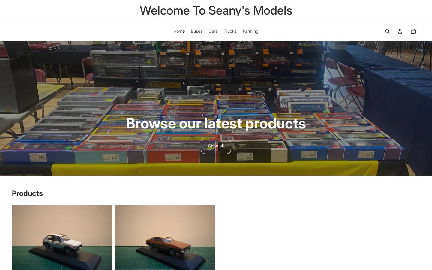 seanysmodels.com homepage screenshot