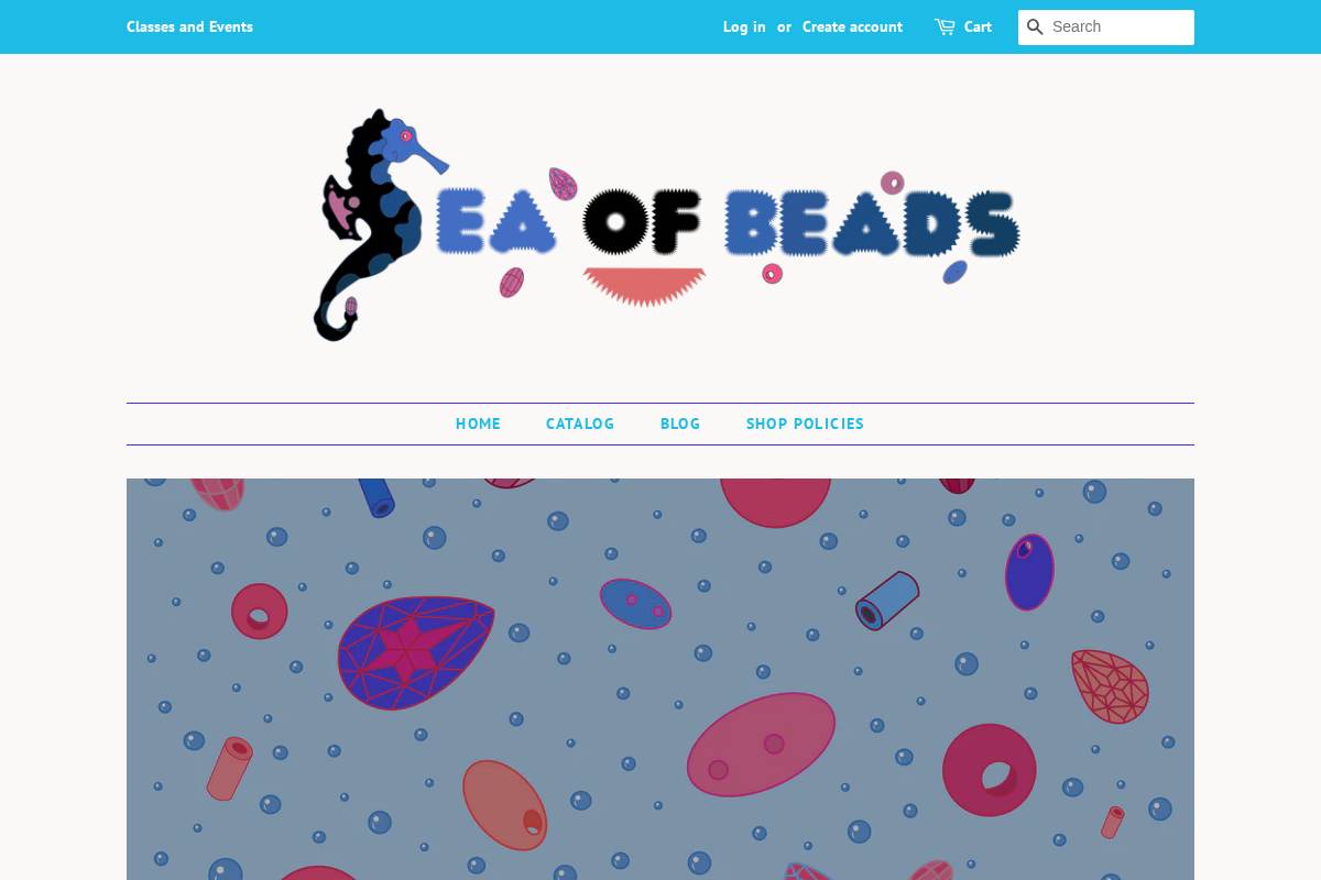 seaofbeads.shop homepage screenshot