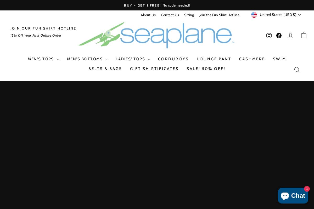 seaplaneshirts.com homepage screenshot