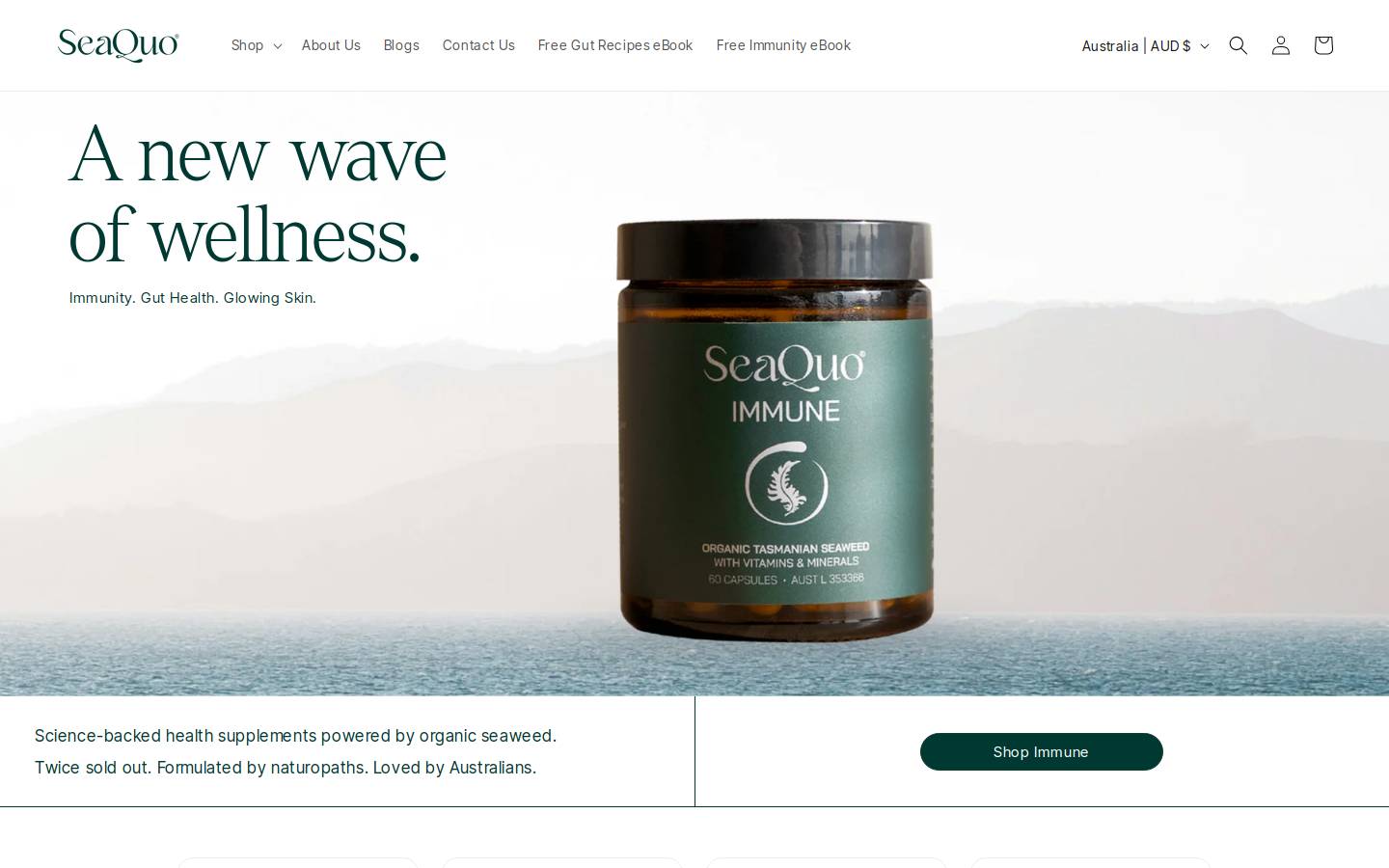 seaquo.com.au homepage screenshot