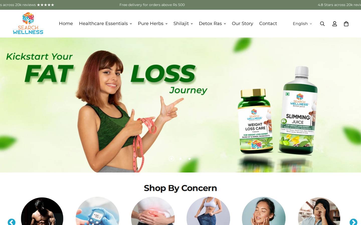 Searchwellness homepage screenshot