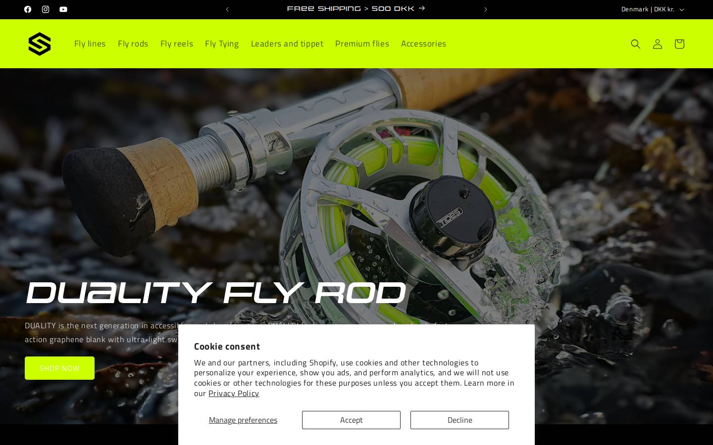 SEARUN FLY FISH homepage screenshot