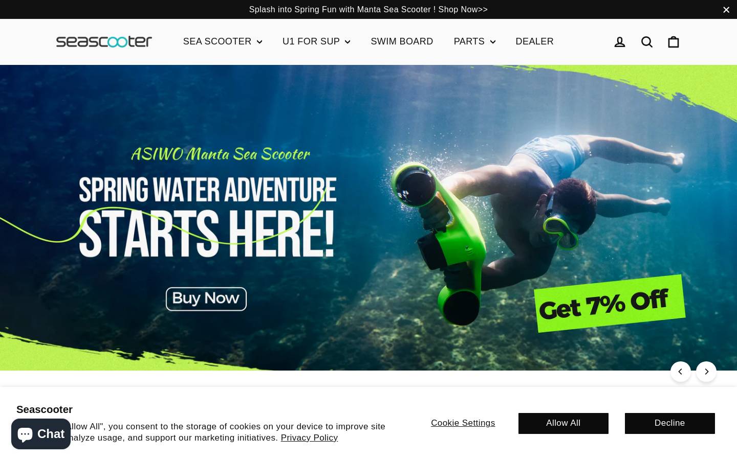 seascooter.co homepage screenshot