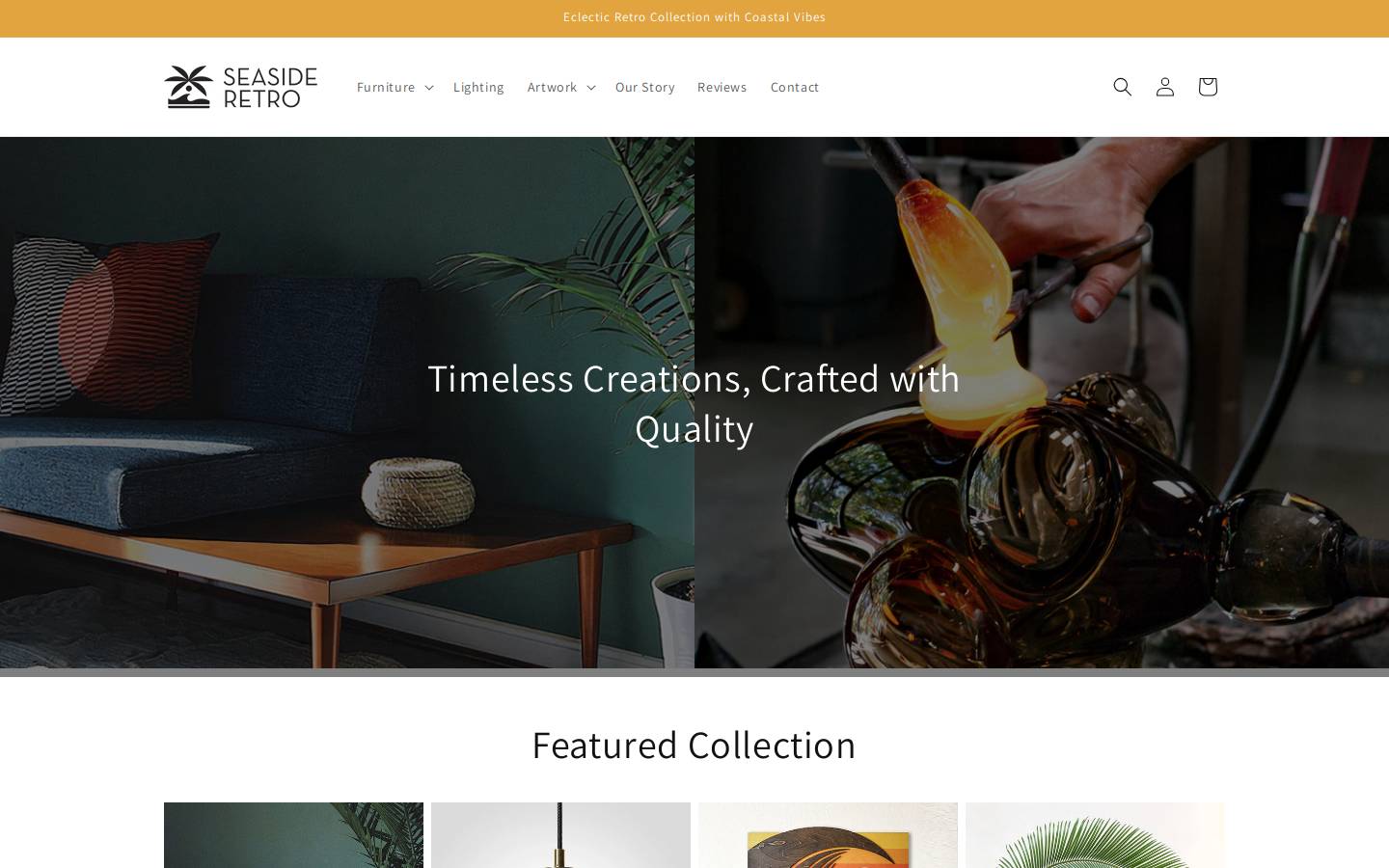 seasideretro.com homepage screenshot