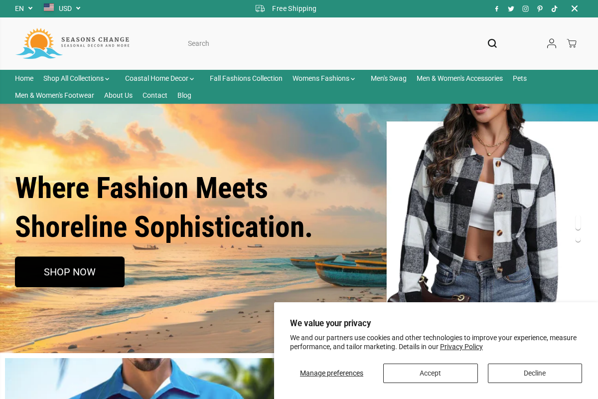 seasonschangeandmore.com homepage screenshot