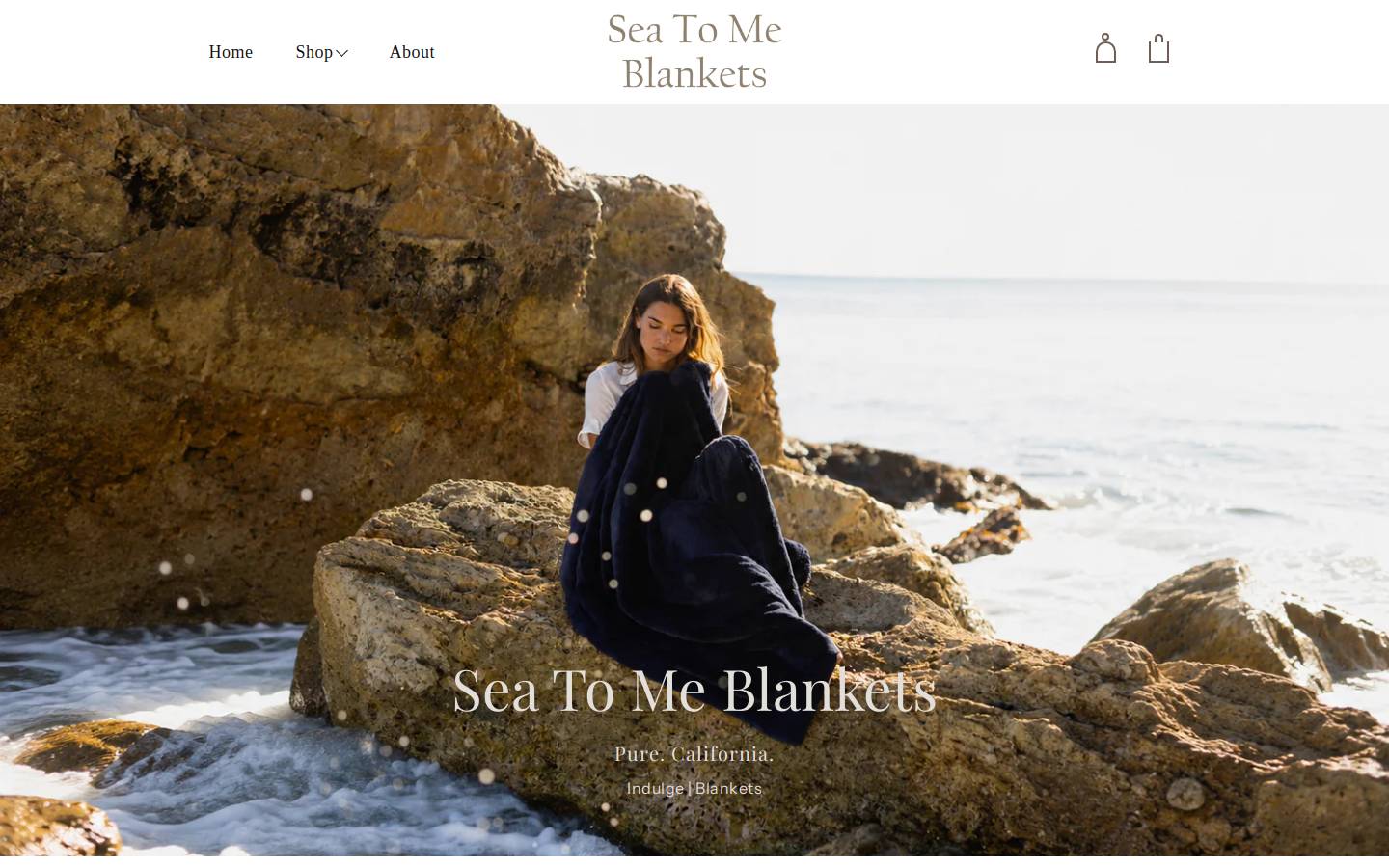 seatomeblankets.com homepage screenshot