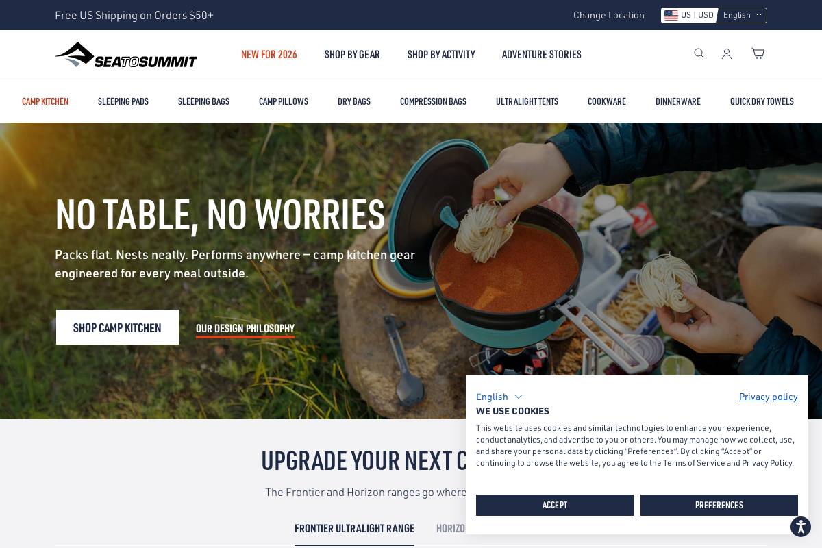 seatosummit.com homepage screenshot