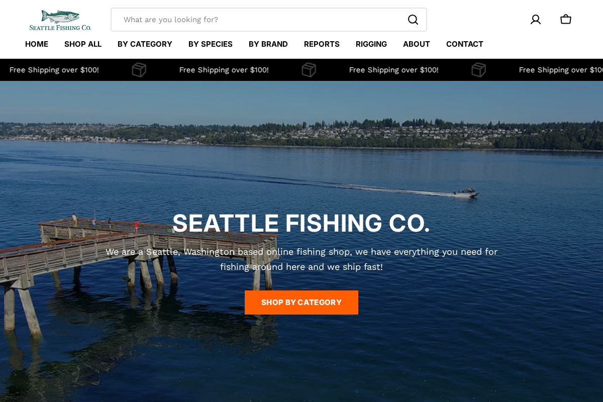 Seattle Fishing Company homepage screenshot