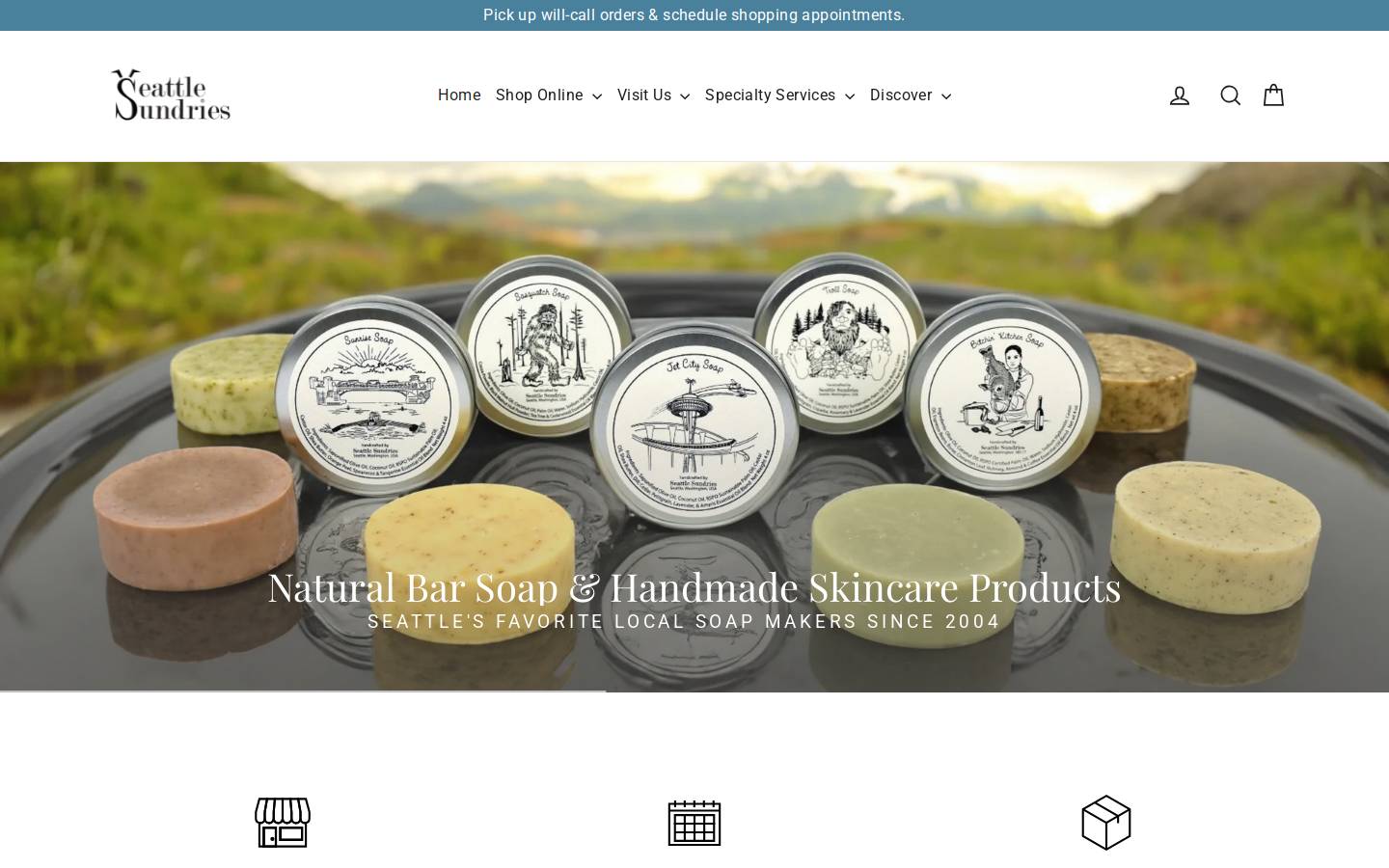 seattlesundries.com homepage screenshot