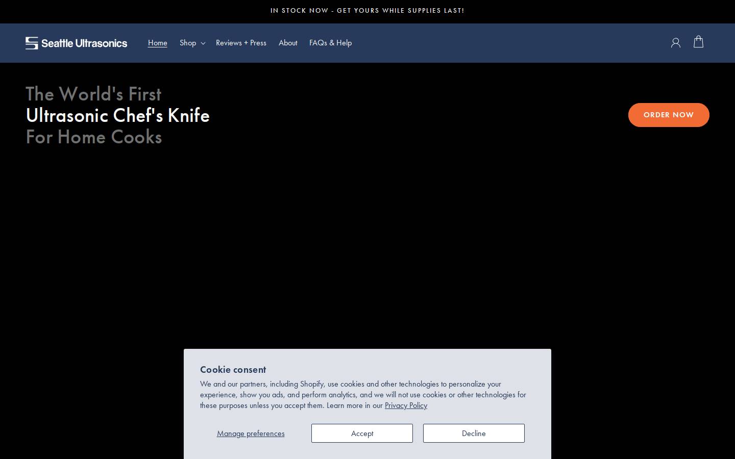 seattleultrasonics.com homepage screenshot