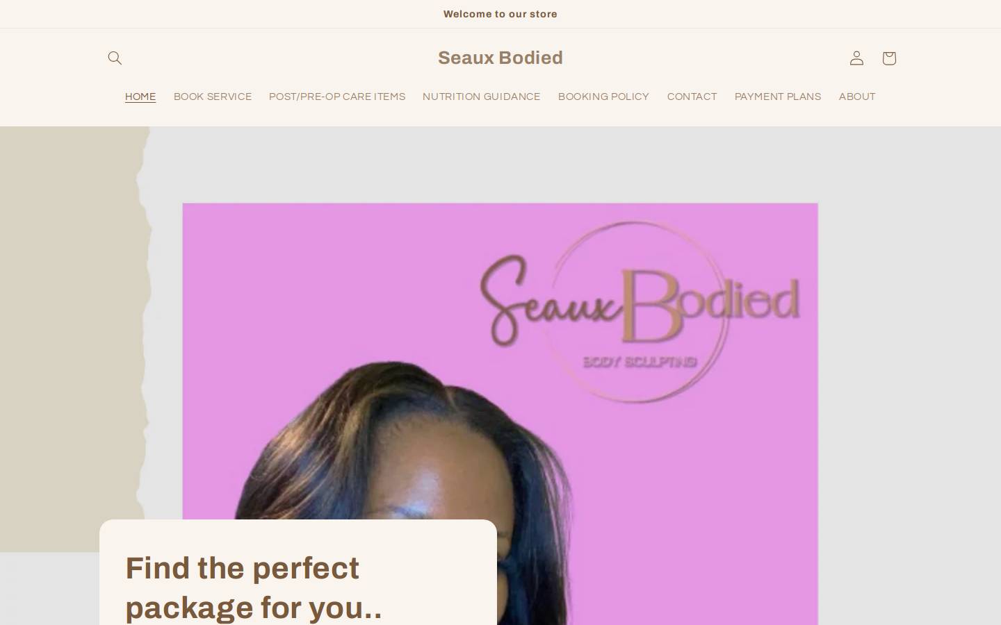 seauxbodied.com homepage screenshot