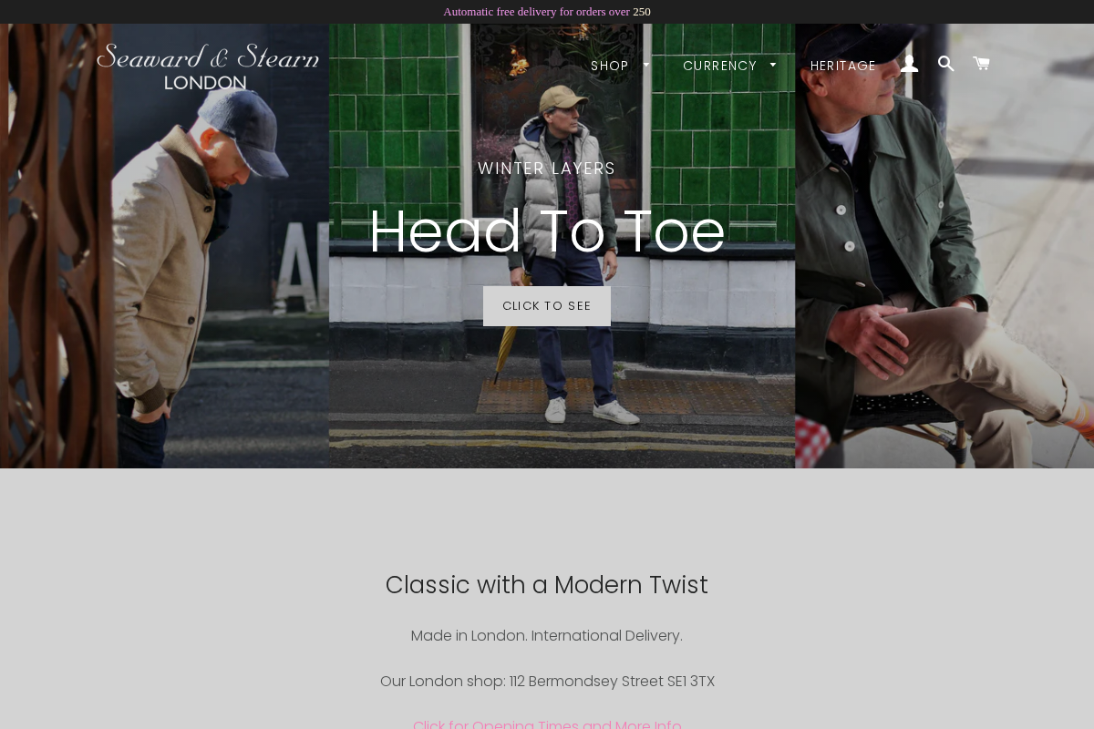 Seaward & Stearn homepage screenshot
