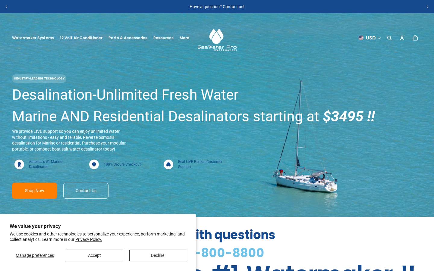 seawaterpro.com homepage screenshot