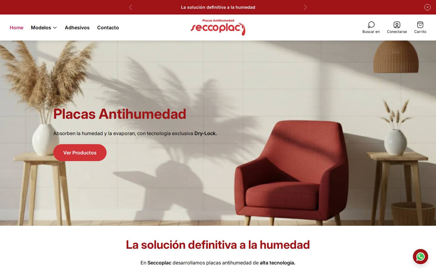 seccoplac.cl homepage screenshot