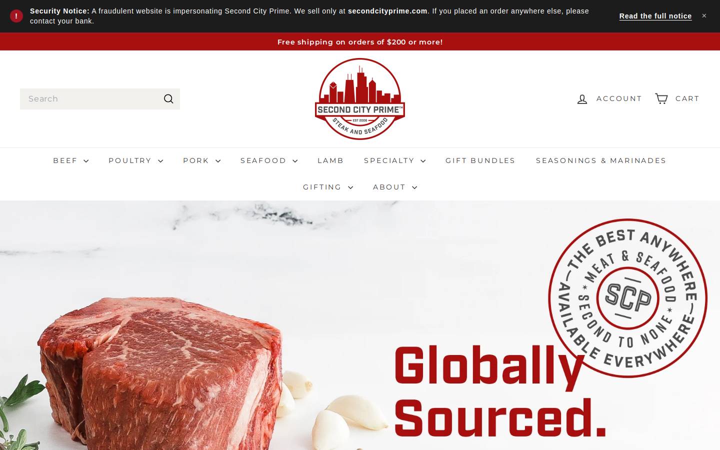 secondcityprime.com homepage screenshot