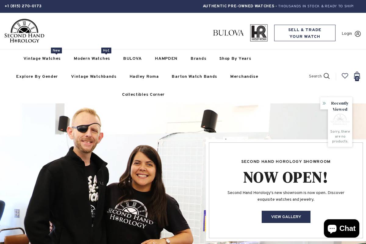 secondhandhorology.com homepage screenshot