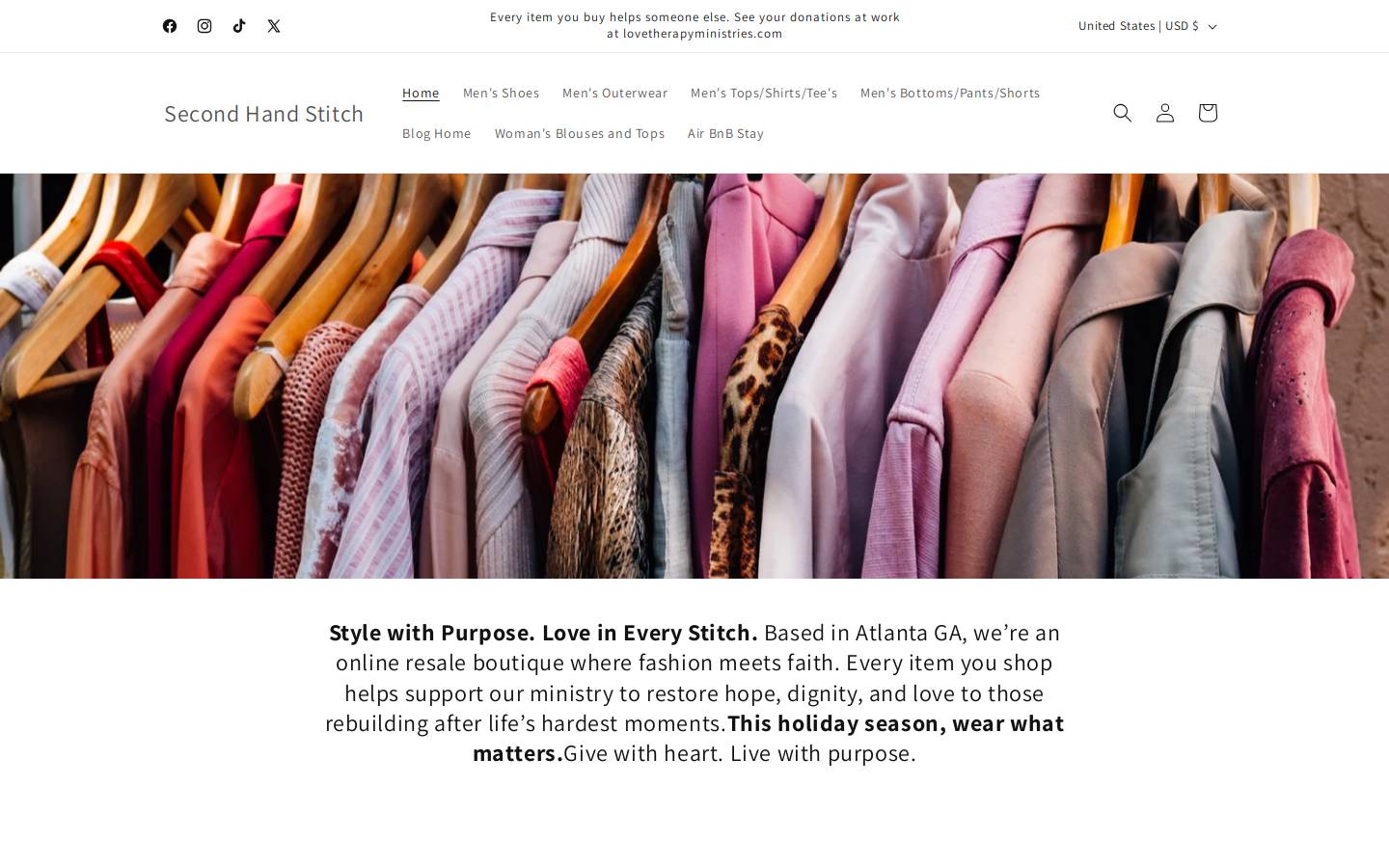 secondhandstitch.com homepage screenshot