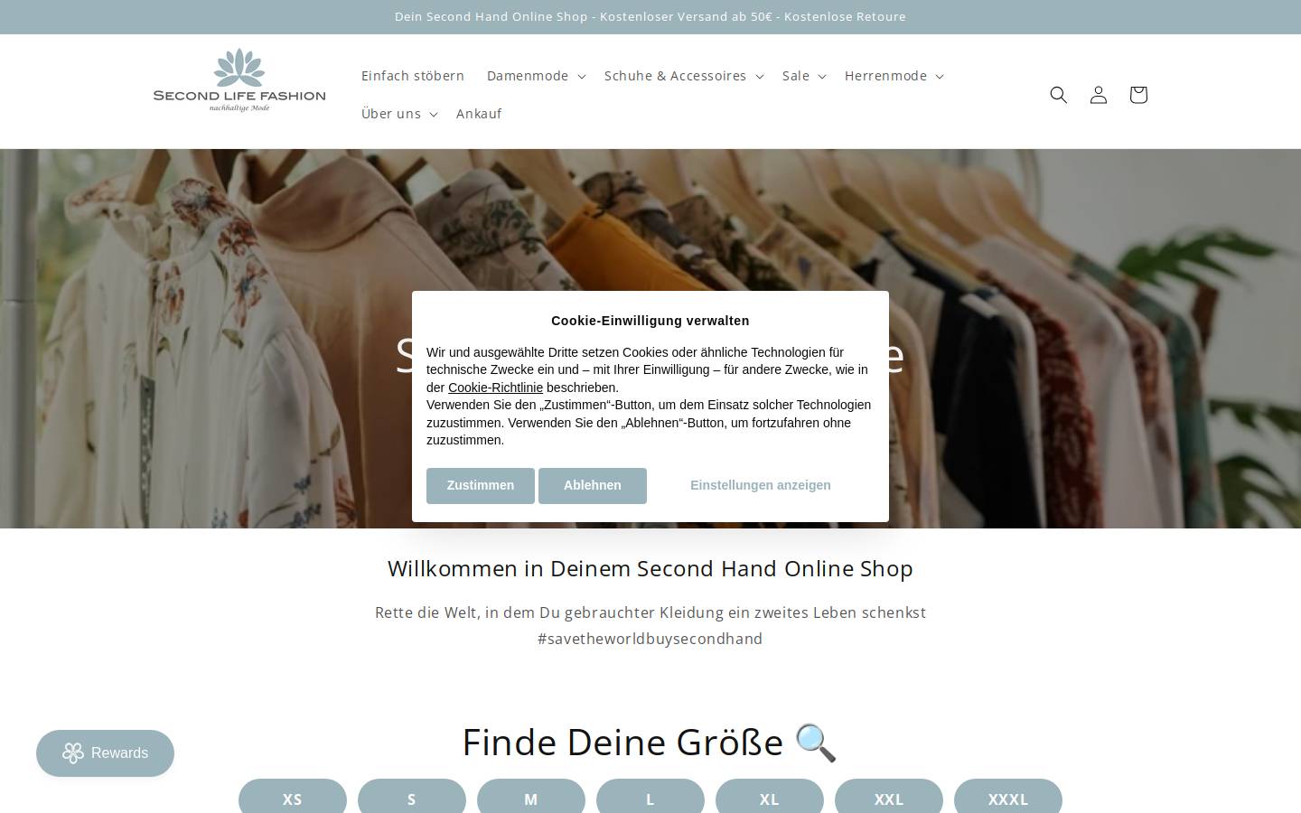 secondlifefashion.de homepage screenshot