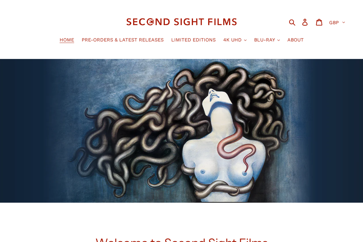 Second Sight homepage screenshot
