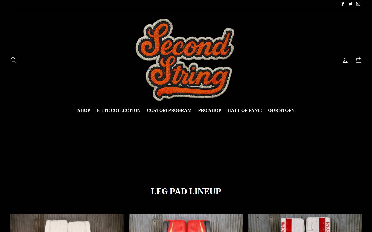 secondstringleathercompany.com homepage screenshot