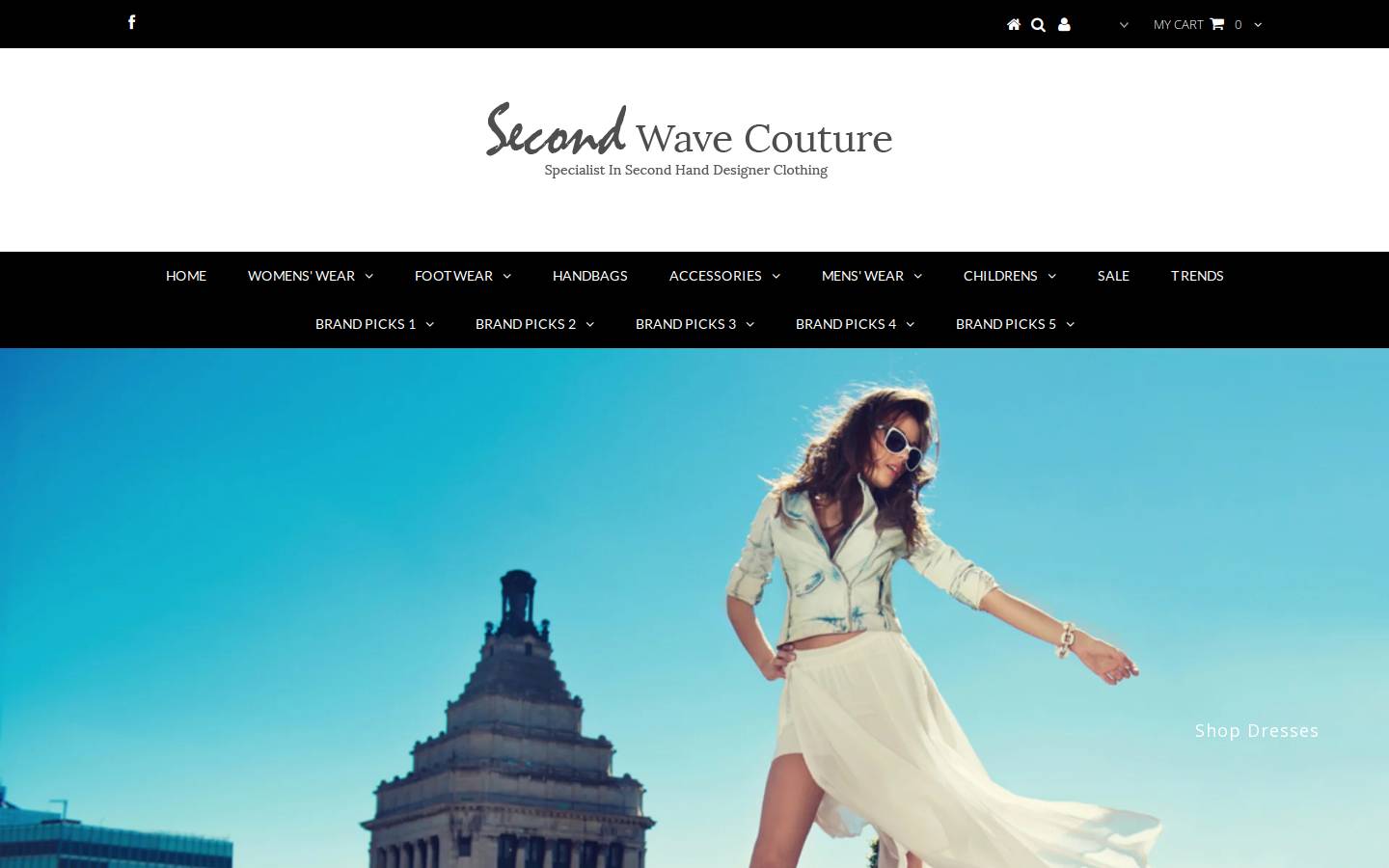 secondwavecouture.com homepage screenshot